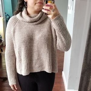 Cropped Turtleneck Sweater